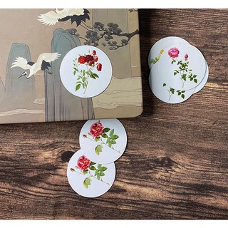 Bộ 46 Sticker Hàn Quốc Hoa Lá trang trí E33