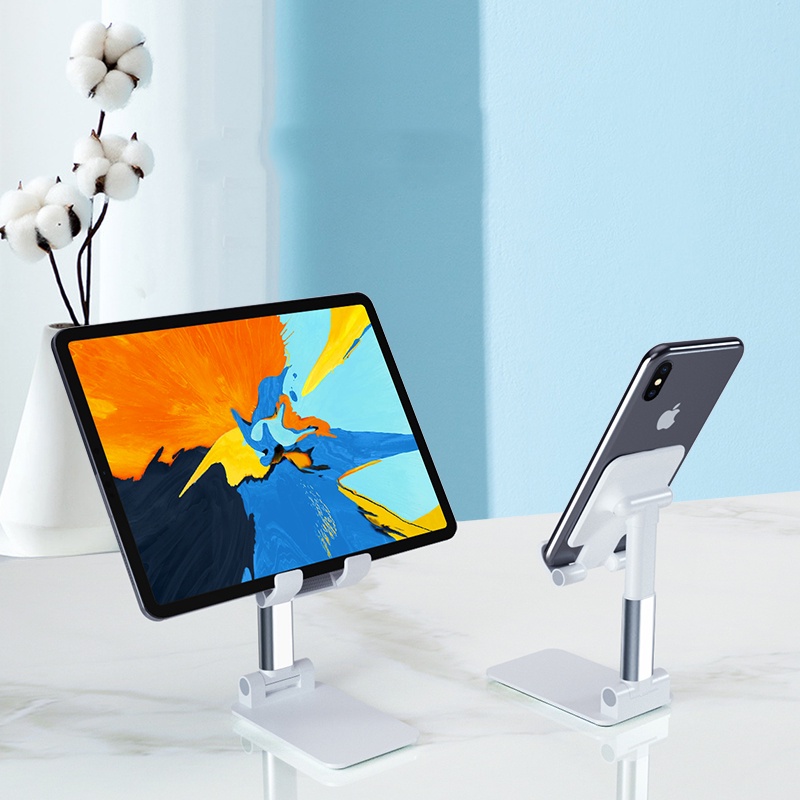 Giá đỡ điện thoại để bàn gấp gọn - Kệ giá đỡ điện thoại, ipad để bàn điều chỉnh độ cao