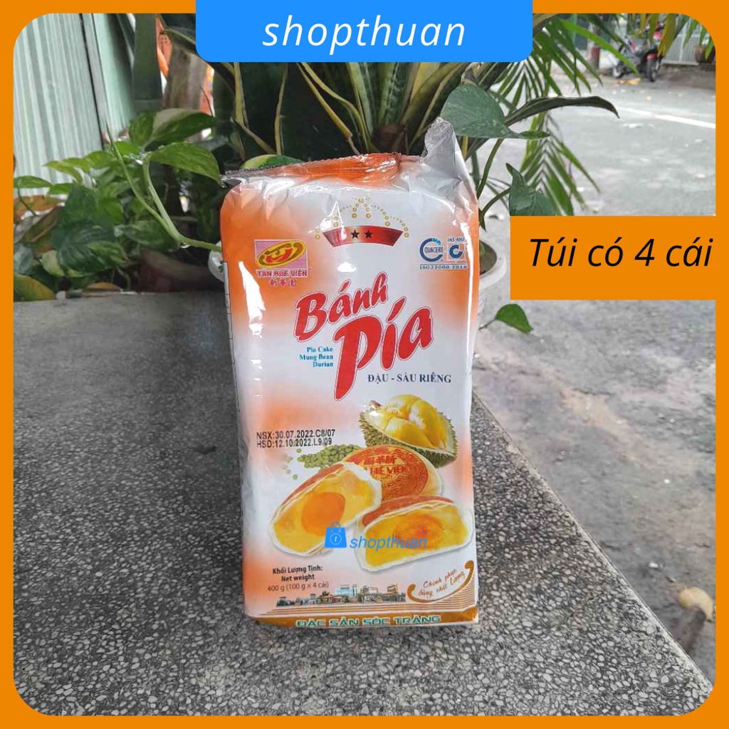 Bánh pía 2 sao đậu sầu riêng 400g  - Tân Huê Viên