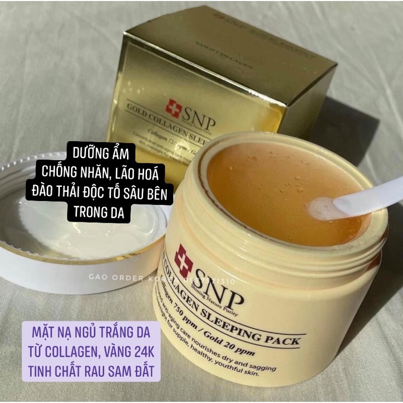 mặt nạ ngủ dưỡng trắng da SNp