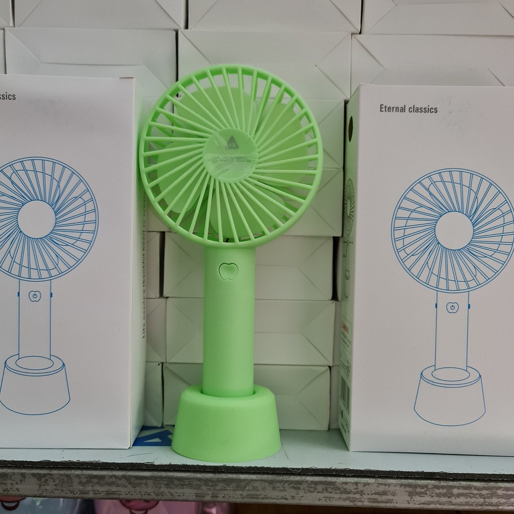 Quạt tích điện mini cầm tay - kiểu dáng kute nhiều màu | BigBuy360 - bigbuy360.vn