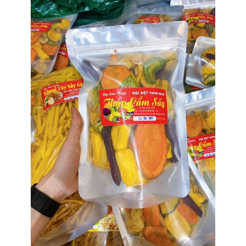 RAU CỦ SẤY ĐÀ LẠT - loại 1 - hàng zip 500g giòn , thơm ngon