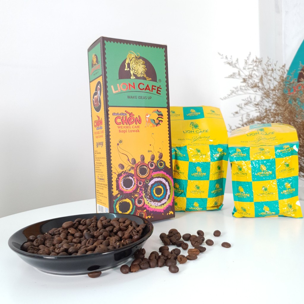 Cafe Rang Xay Lion Chồn Sành Điệu Rang mộc pha phin 500gr 100% chồn thượng hạng Top cà phê rang xay nguyên chất bán chạy | BigBuy360 - bigbuy360.vn