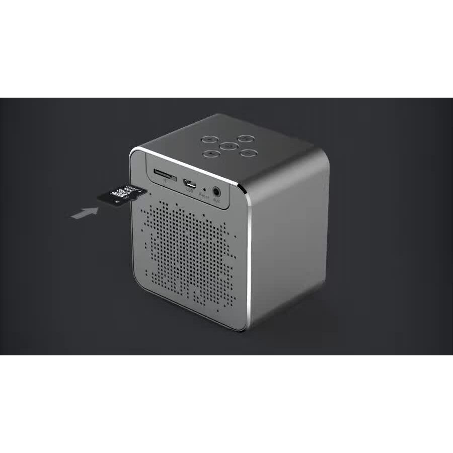 Loa Bluetooth Không Dây Tích Hợp Đồng Hồ Báo Thức Có Đèn LED