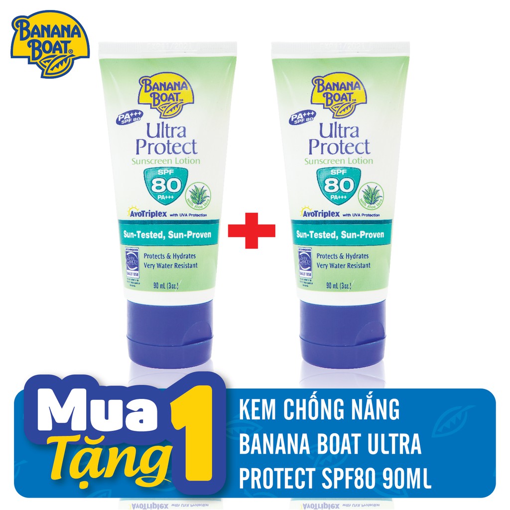 Combo 2 Kem Banana Boat Chống Nắng ULTRA PROTECT SPF80 90ML