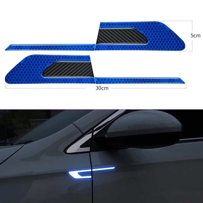 Bộ 2 mang cá phản quang dán xe ô tô MC028
