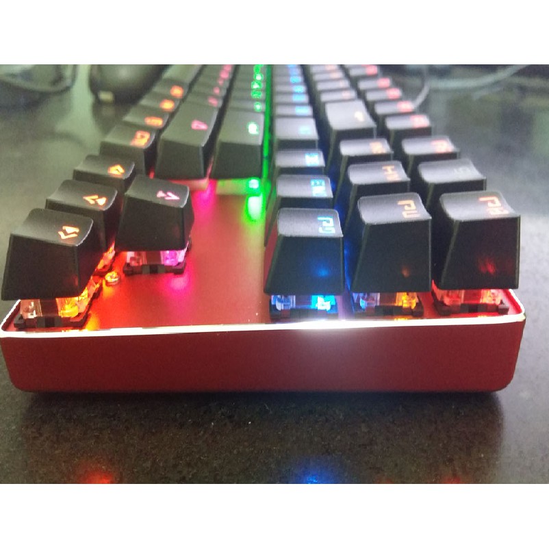 Bàn phím cơ Motospeed K87 TKL LED Blacklight Rainbow Gaming Keyboard (Đỏ)