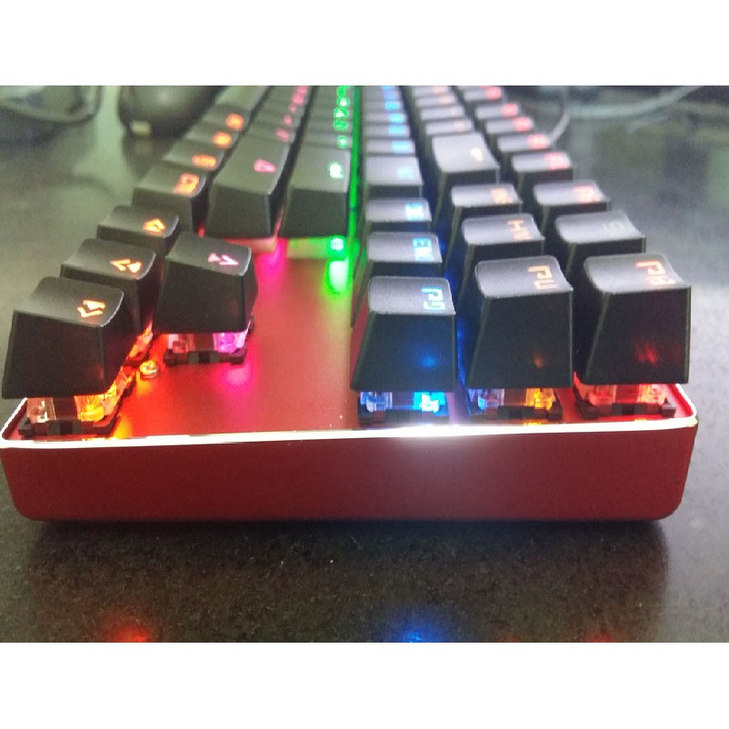 Bàn phím cơ Motospeed K87 TKL LED Blacklight Rainbow Gaming Keyboard