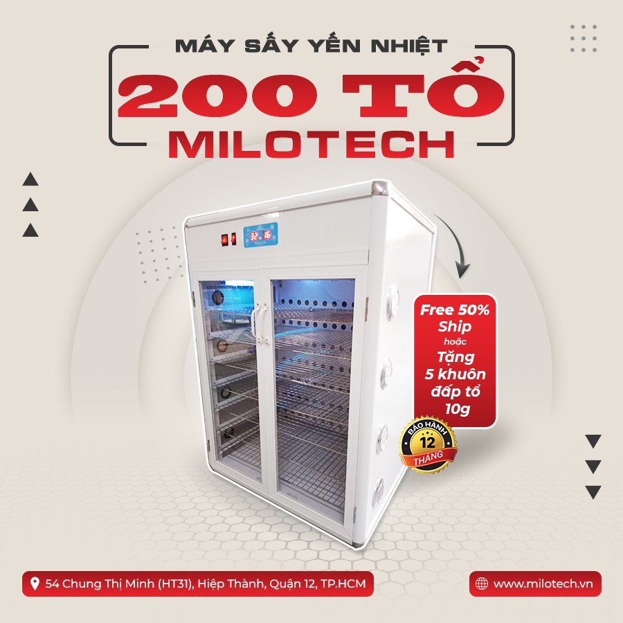 [Giá rẻ nhất] Máy Sấy Tổ Yến 200 Tổ (Tặng Khuôn Đắp Tổ)