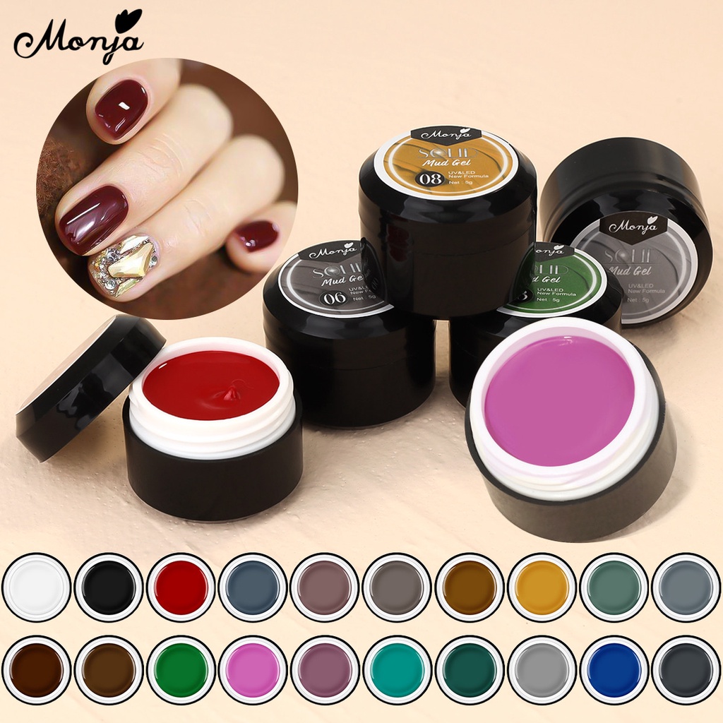 MONJA Gel sơn móng tay nhanh khô 20 màu xinh xắn