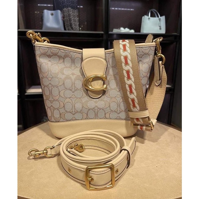 Sẵn - Túi Coach tali jacquard - 2 màu