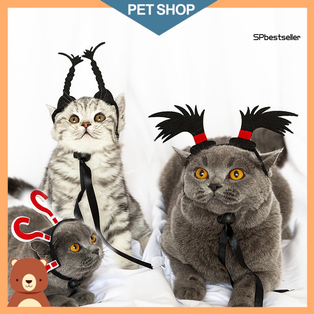 Băng đô hình bím tóc dễ thương sáng tạo thời trang cho thú cưng