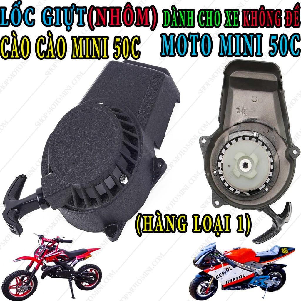 FULL bộ cót lốc nắp giựt kéo xe moto mini 50cc | Lốc nắp giựt kéo cao cao 49cc