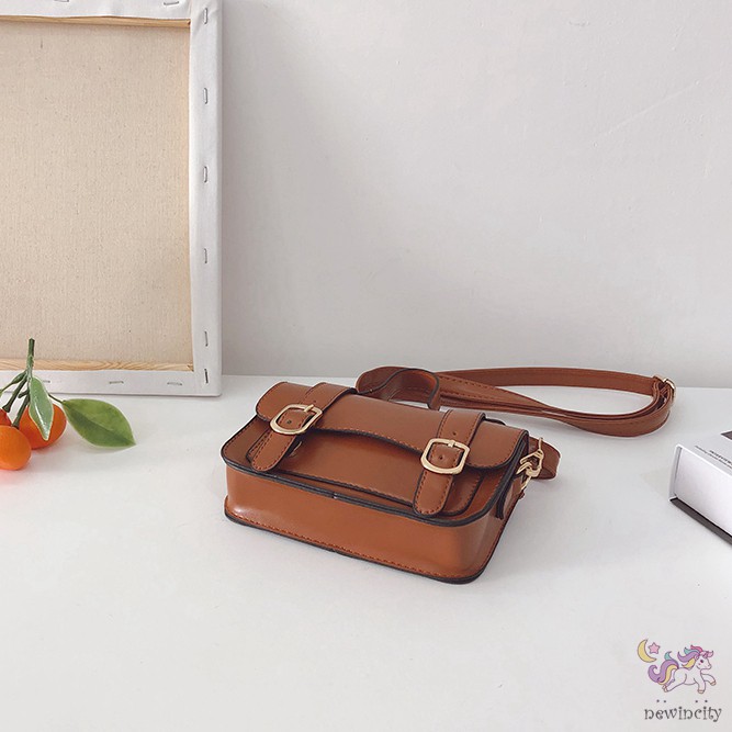 Túi xách da bằng pu phong cách cổ điển cho bé gái