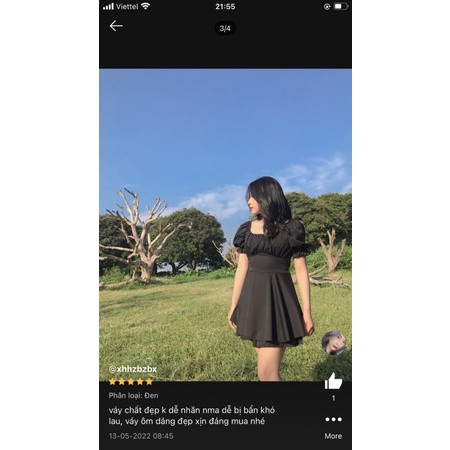 VÁY ĐẦM Babydoll Nơ Lưng CÓ QUẦN Trong FREESIZE QUAI LƯNG  Tiểu thư Vintage dáng xoè Free ship