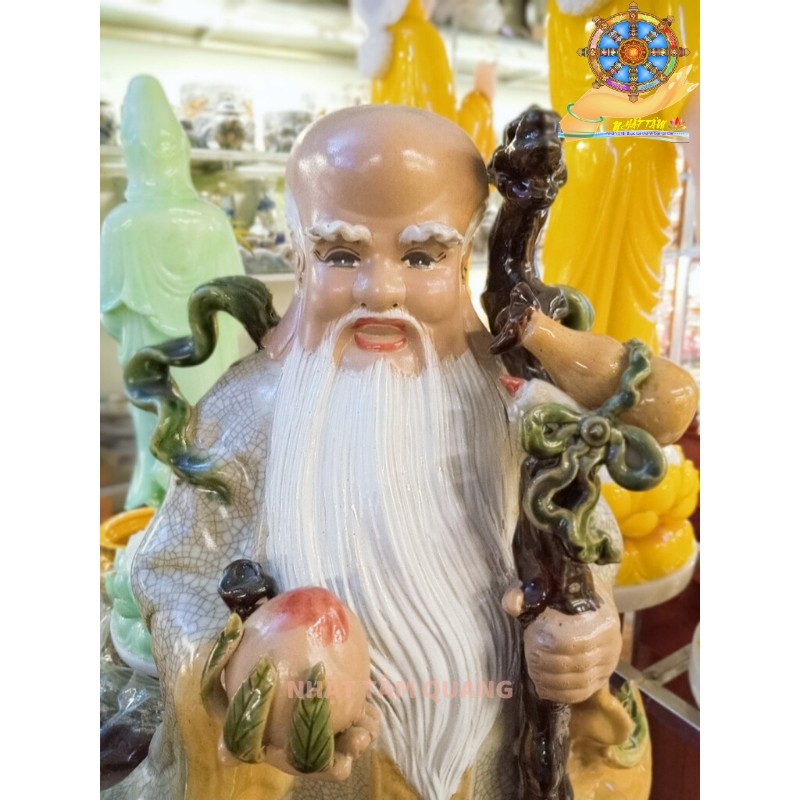 Tượng Tam Đa Phúc Lộc Thọ men rạn sứ Bát Tràng