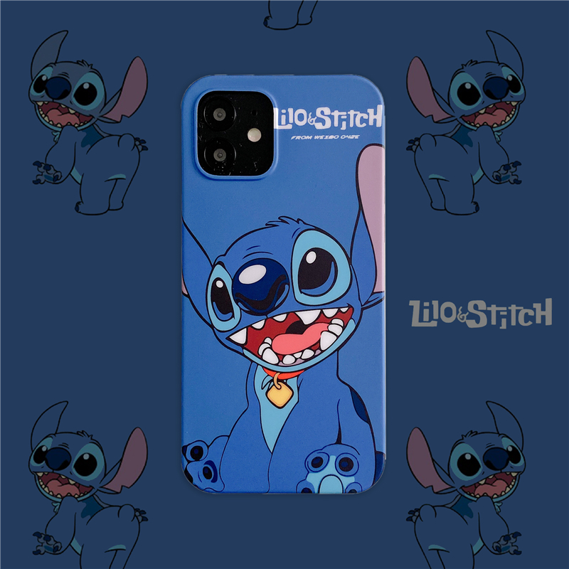 Ốp điện thoại silicone mềm họa tiết Stitch màu trơn cho IPHONE 12 11 MINIPRO MAX X XS MAX XR 8 7 PLUS SE