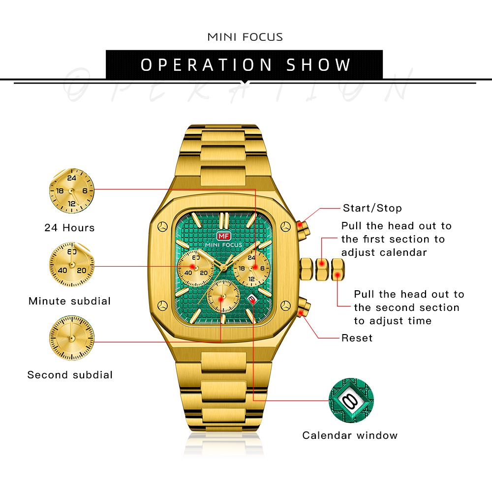 Đồng Hồ Quartz Analog Thể Thao MINI FOCUS MF0414G