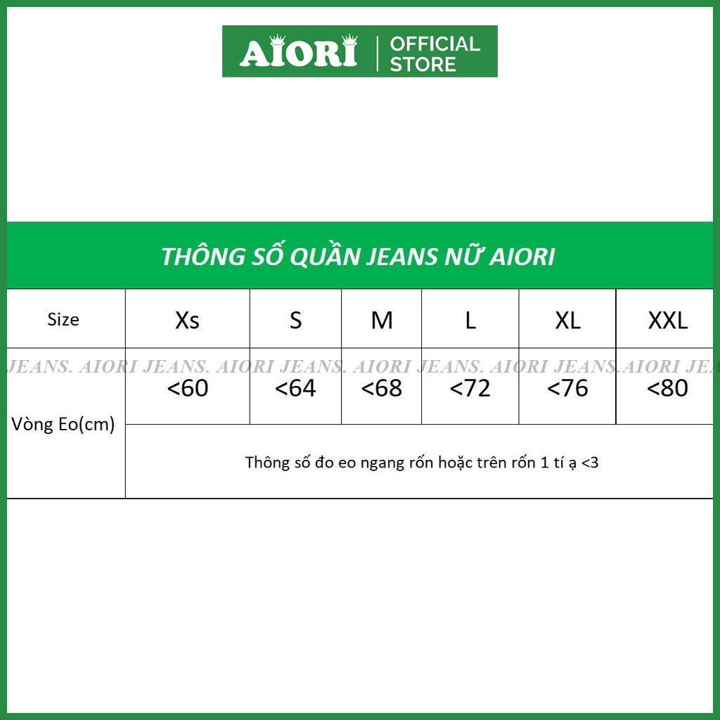 Quần Jean Nữ AIORI Quần Ngố Lửng Ống Rộng Dáng Chữ A Màu Đen Lưng Cao Lai Cuốn Vải Cực Xịn Mã D001