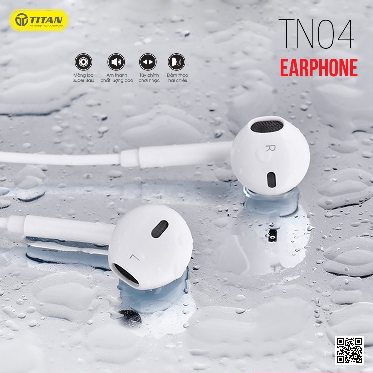 Tai nghe TITAN TN04 Chân Type có micrô Giao diện USB-C Cáp đàn hồi cao TPE Tai nghe có dây điều khiển 1,2m