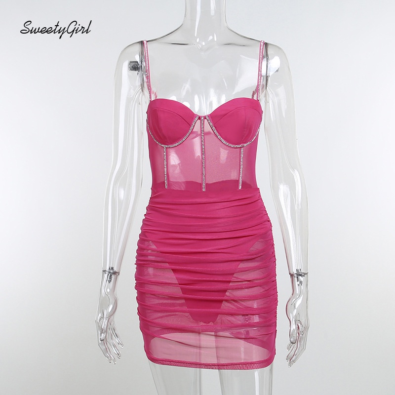 Đầm Hai Dây Đính Đá Màu Sắc Thời Trang Cho Nữ 2022