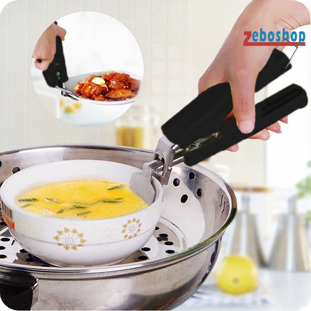 Dụng Cụ Kẹp Tô / Đĩa / Chảo Chống Bỏng Bằng Thép Không Gỉ Tiện Dụng Cho Nhà Bếp