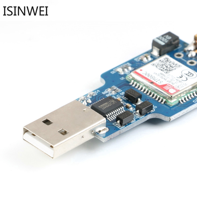 Mô-đun chuyển đổi USB sang GSM GPRS SIM800C bốn băng tần cho SMS có ăng-ten chất lượng cao