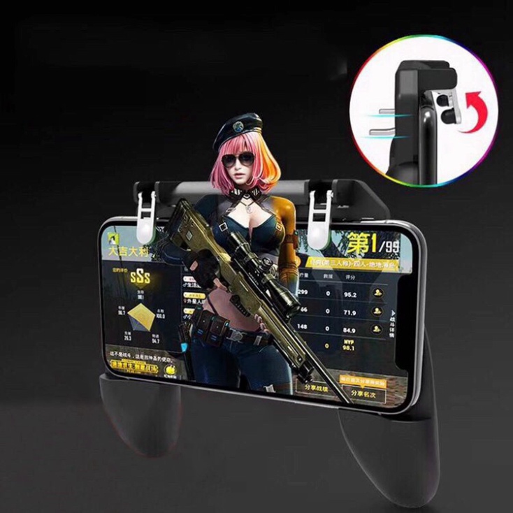 Tay Cầm Chơi Game W10- W12 Hỗ Trợ Game Pubg, Free Fire, Ros