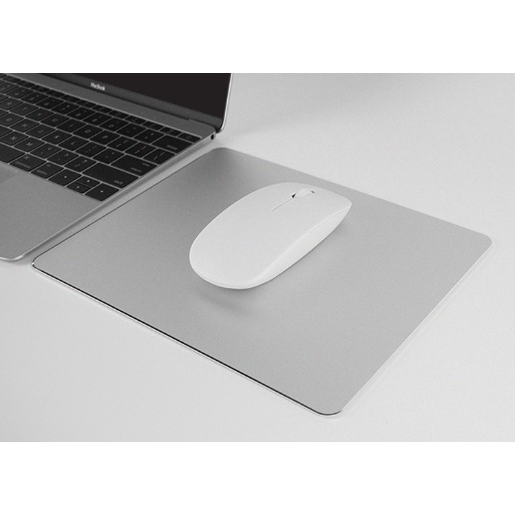 Lót Chuột Hợp Kim Nhôm Nguyên Khối Cao Cấp Mouse Pad kiêm Bàn di chuột bằng nhôm Aluminium Mouse Pad 330x240mm -dc4665