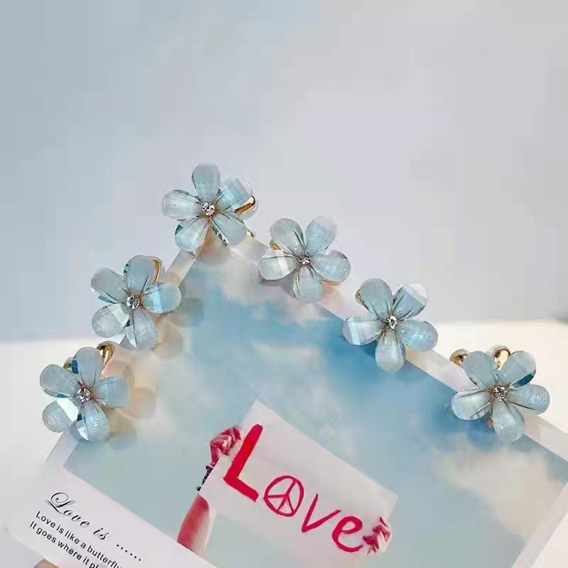 Kẹp Tóc Nữ Đính Đá Hình Hoa Phong Cách Hàn Quốc