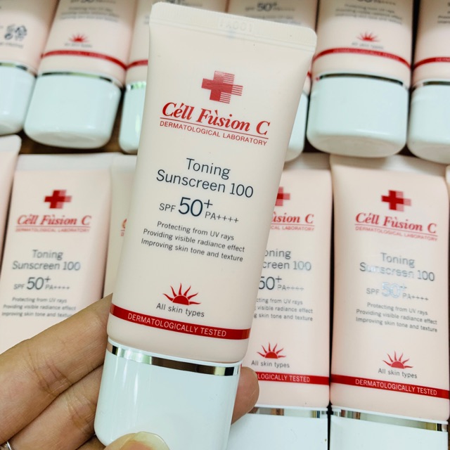 Kem chống nắng Cell fusion C toning suncreens 100 spf 50