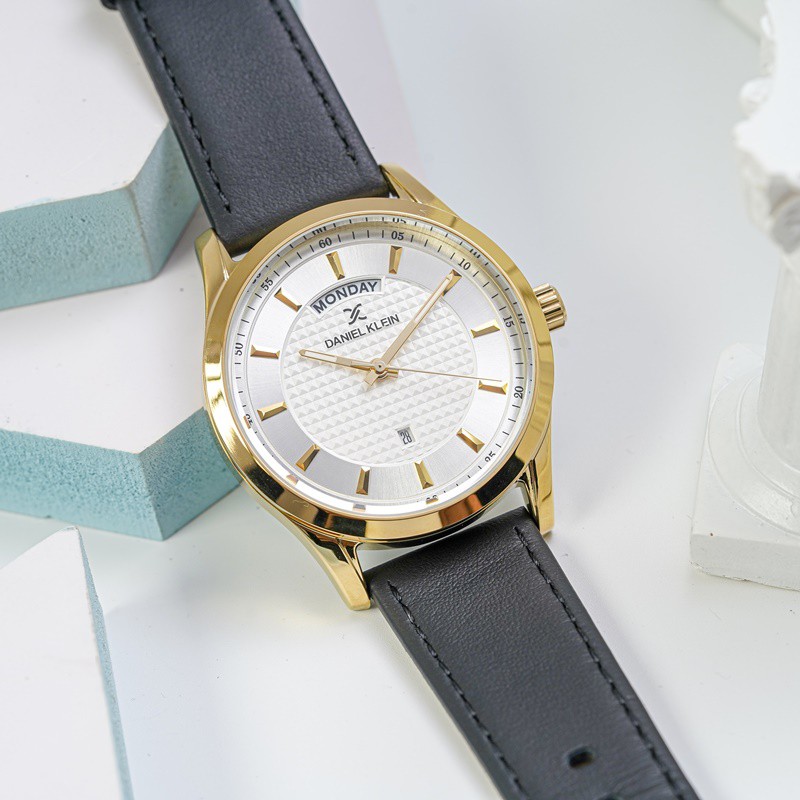 Đồng hồ nam Daniel Klein DK.1.12579.6 chống nước, kính cứng chống xước, dây da thời trang cách điệu cao cấp chính hãng