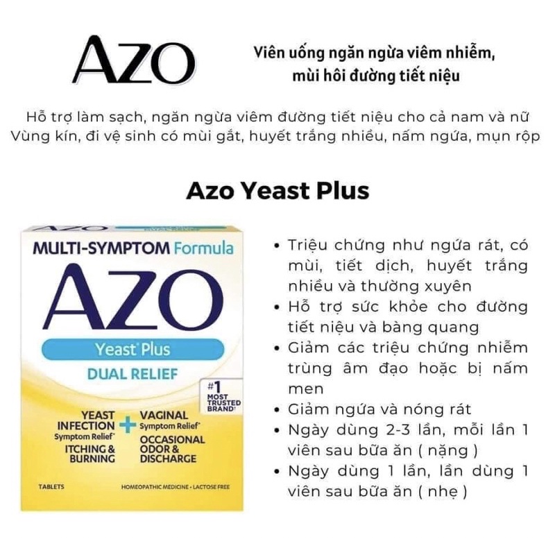 AZO URINARY PAIN RELIEF Maximum Strength Loại Mạnh - Azo Xanh