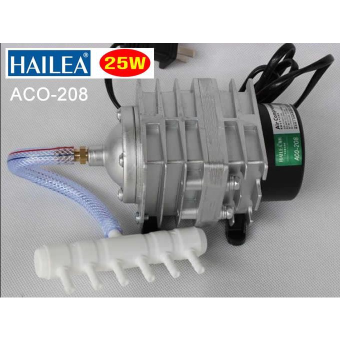 Máy sục khí oxy bể cá Hailea ACO-208, Máy sủi điện hải sản MACO208