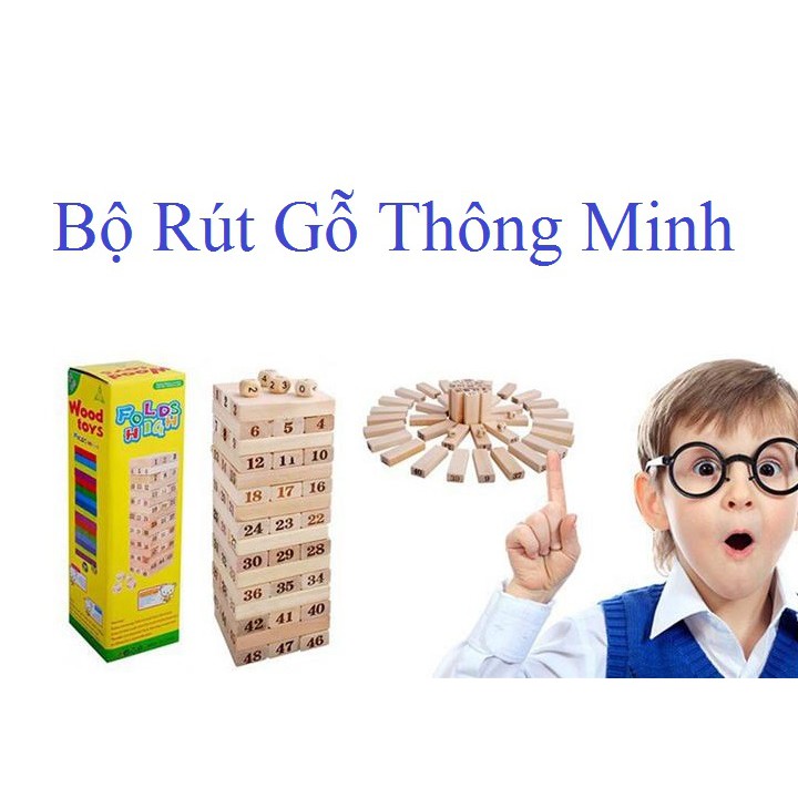 Combo 2 Đồ chơi rút gỗ thông minh giúp trẻ sáng tạo