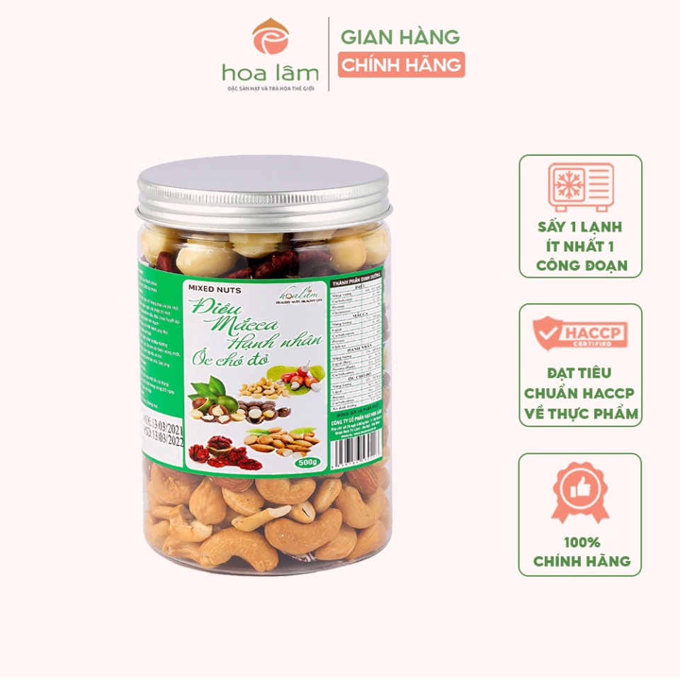 Hạt dinh dưỡng mix 4 loại cao cấp Hoa Lâm tốt cho sức khỏe, cung cấp dưỡng chất cho cơ thể 500gr