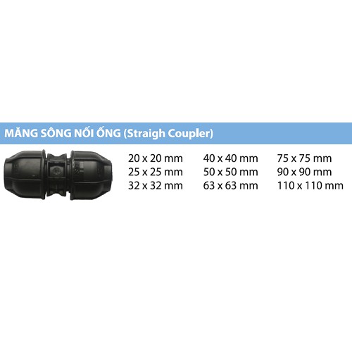 Măng sông nối ống HDPE 20 - 40