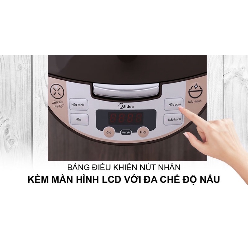 Nồi cơm điện tử Midea 1.8 lít MB-FS5017 Hàng chính hãng 100% bảo hành 12T