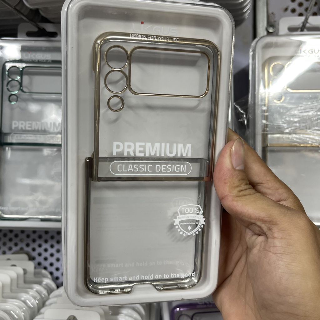 Ốp likgus xi viền màu samsunh Z flod 3 5G / Zfold 3 / ZFLIP 3 5G / Z Flip 3