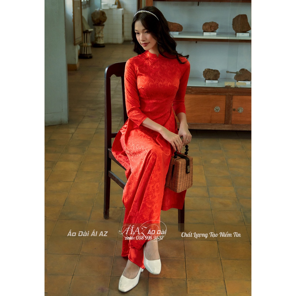 Áo Dài Truyền Thống Nữ Lụa Đông Hưng FH01
