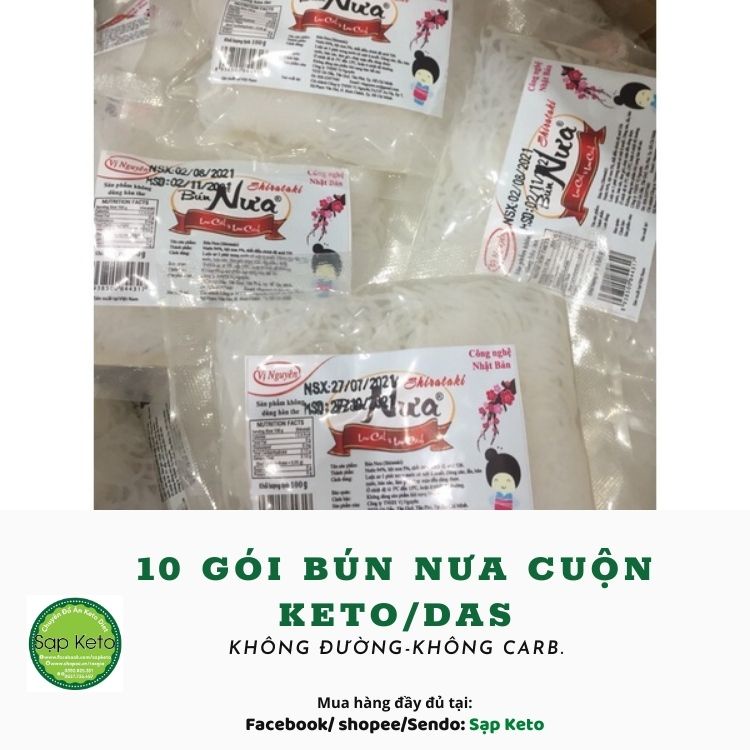 10 gói bún nưa cuộn KETO/DAS