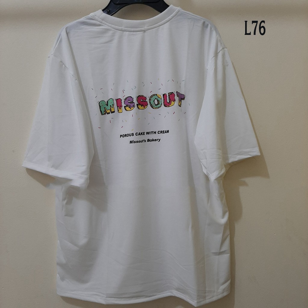 Áo thun 𝑭𝒓𝒆𝒆𝒔𝒉𝒊𝒑 Áo phông form rộng Unisex L76, mặc lớp, nhóm, cặp in chữ missout BAKERY.