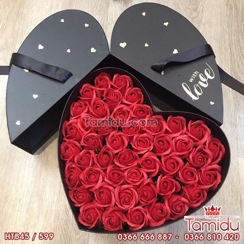 Xốp hình trái tim 4 size làm quà hoa sáp bánh kem trang trí phòng tiệc cưới