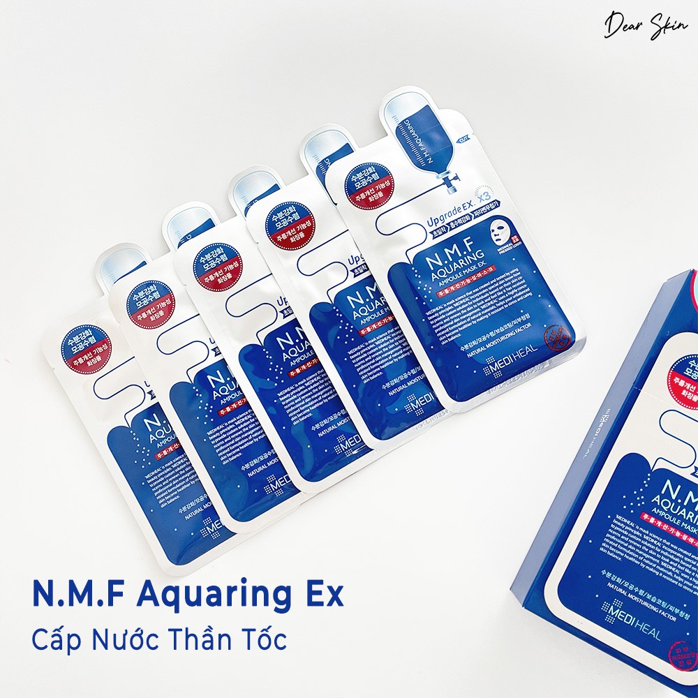 [Chính Hãng] Mặt nạ Mediheal cấp ẩm cho da Mediheal Aquaring Ampoule Mask NMF Xanh Dương