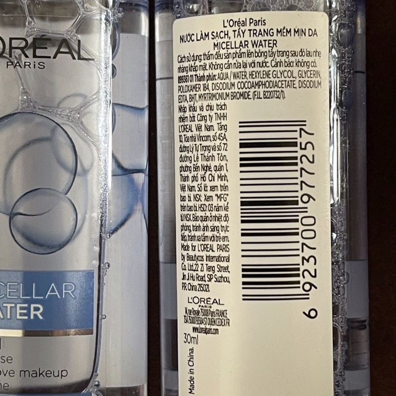 [HSD 2024] Nước tẩy trang Loreal 400ml ( L’Oreal Paris 3in1 Micellar Water )