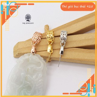 Khoen bạc kim tiền - Charm bạc móc mặt bạc
