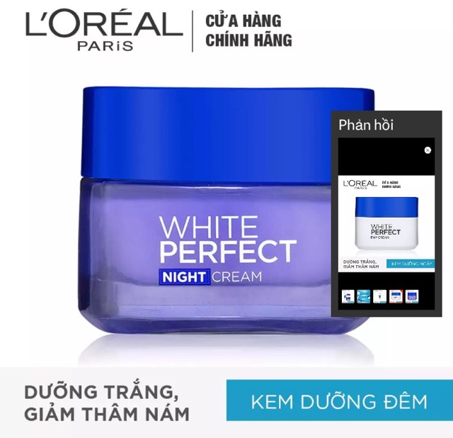 Bộ kem dưỡng da Ngày & Đêm L'Oreal Paris White Perfect -50ml