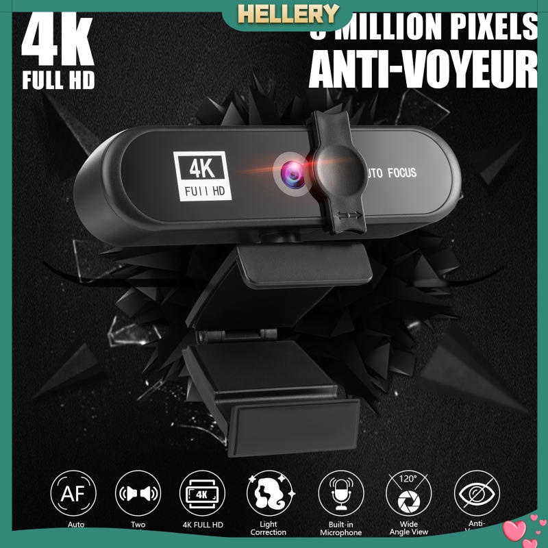 Webcam Full HD 4K Tự Động Lấy Nét Cho Phát Sóng Trực Tiếp