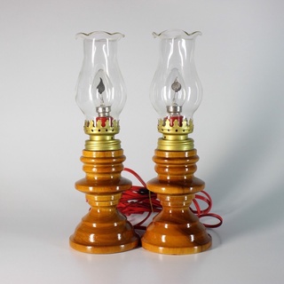[ TẶNG KÈM BÓNG] 2 CÂY ĐÈN GỖ NHÍ - ĐÈN THỜ CÔNG GIÁO