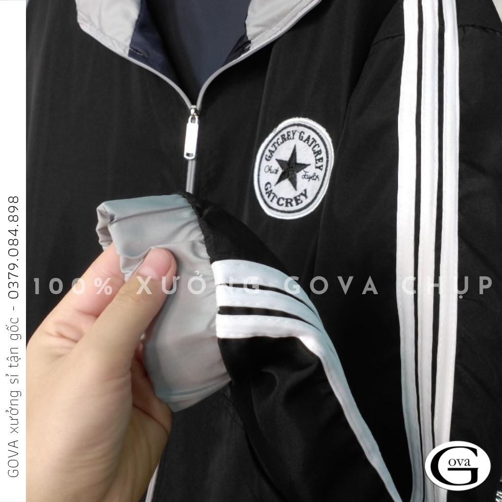 Áo Khoác Dù GATCREY 2 Lớp Form Rộng Nam Nữ Unisex, Áo Gió Bomber Bóng Chày Chống Nắng Ulzzang GOVA